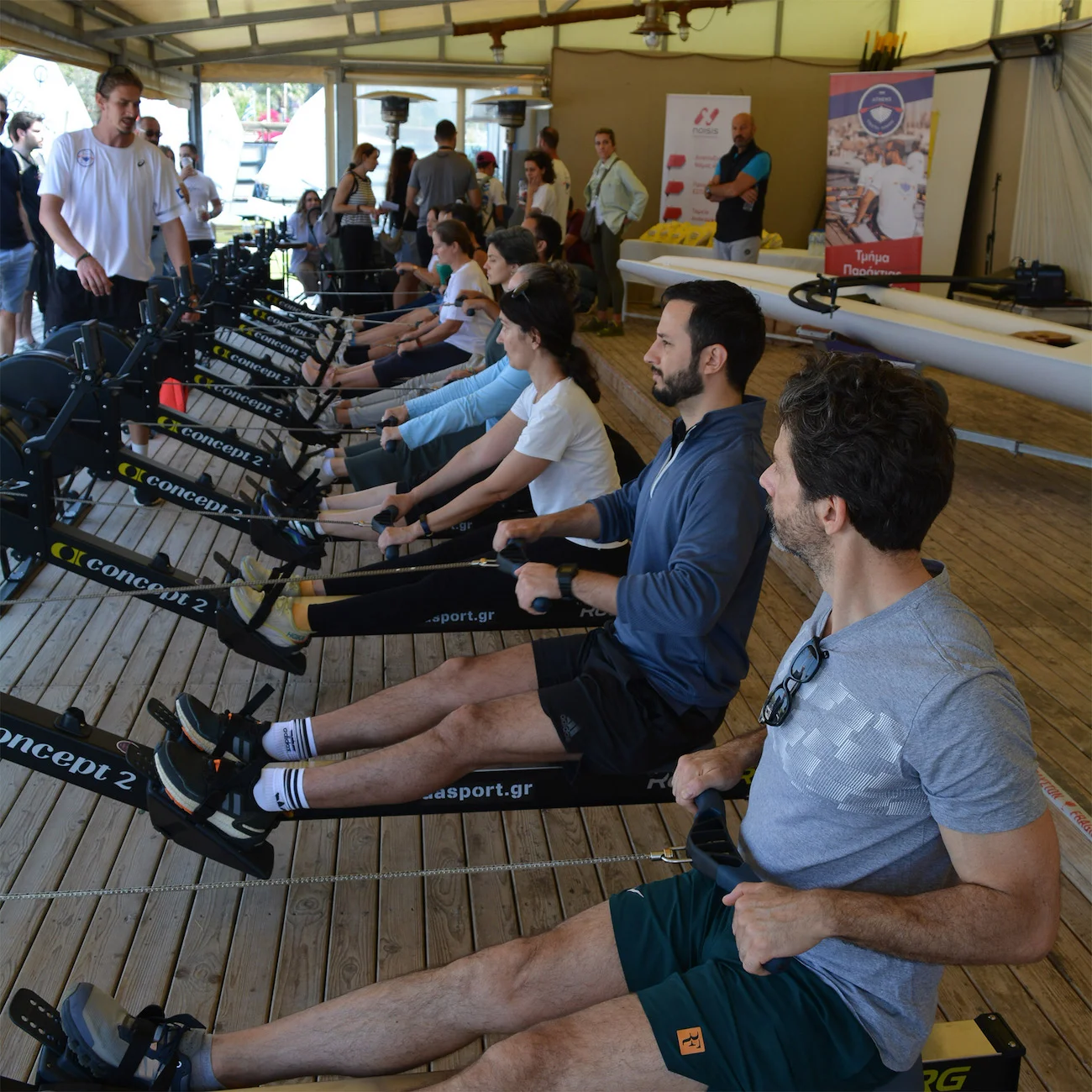 Adult Coastal Rowing Greece - Athens Coastal Rowing - Thomais Emmanouilidou - Maï Emmanouilidou - Nikos Gountoulas